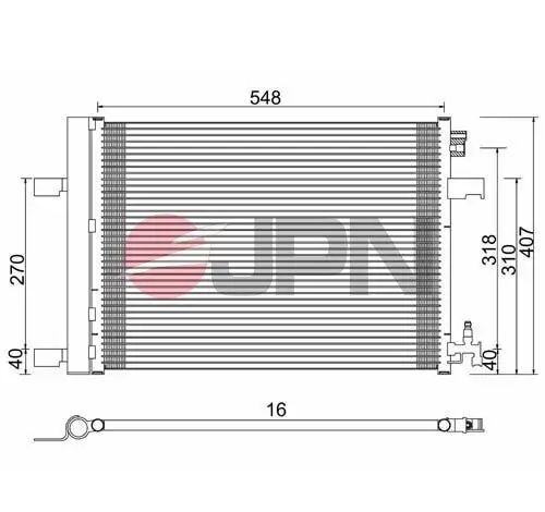 Kondensator, Klimaanlage JPN 60C9119-JPN