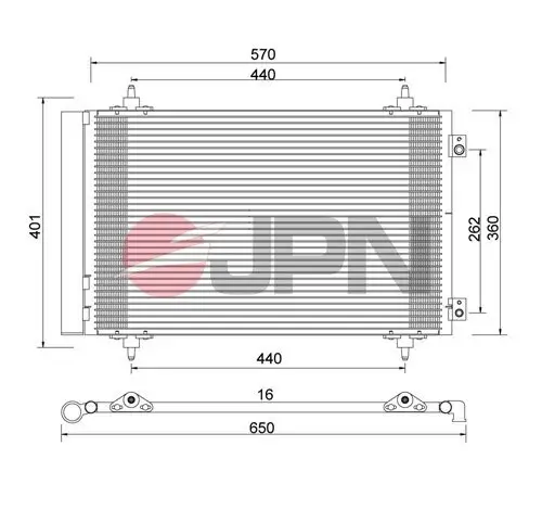 Kondensator, Klimaanlage JPN 60C9093-JPN