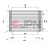 Kondensator, Klimaanlage JPN 60C9093-JPN