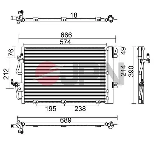 Kondensator, Klimaanlage JPN 60C9118-JPN Bild Kondensator, Klimaanlage JPN 60C9118-JPN