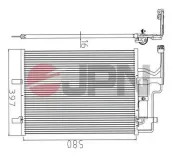 Kondensator, Klimaanlage JPN 60C9108-JPN