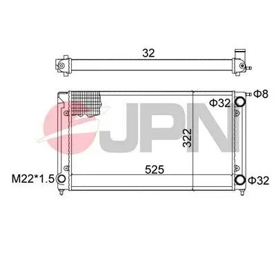 Kühler, Motorkühlung JPN 60C9053-JPN