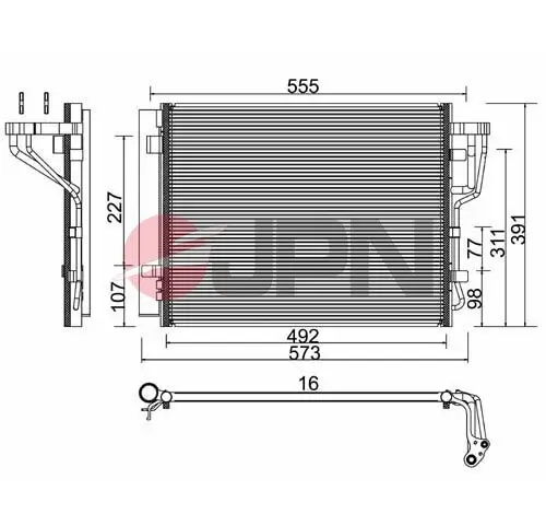 Kondensator, Klimaanlage JPN 60C0329-JPN