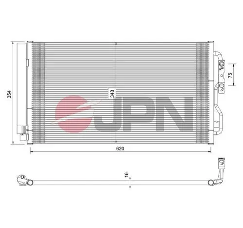 Kondensator, Klimaanlage JPN 60C9088-JPN