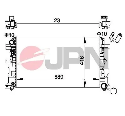 Kühler, Motorkühlung JPN 60C9066-JPN Bild Kühler, Motorkühlung JPN 60C9066-JPN