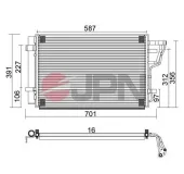 Kondensator, Klimaanlage JPN 60C0327-JPN