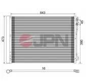 Kondensator, Klimaanlage JPN 60C9085-JPN