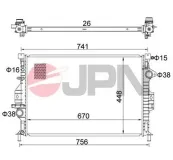 Kühler, Motorkühlung JPN 60C9014-JPN