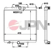 Kühler, Motorkühlung JPN 60C9040-JPN