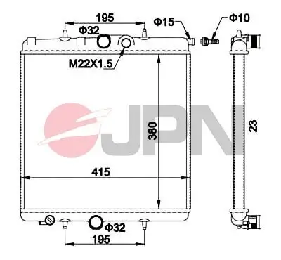Kühler, Motorkühlung JPN 60C9040-JPN Bild Kühler, Motorkühlung JPN 60C9040-JPN