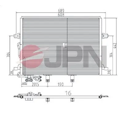 Kondensator, Klimaanlage JPN 60C9102-JPN