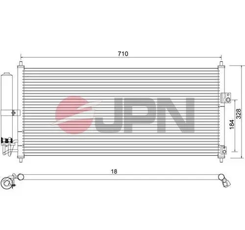 Kondensator, Klimaanlage JPN 60C9109-JPN