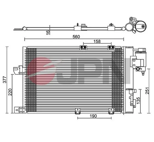 Kondensator, Klimaanlage JPN 60C9111-JPN