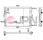 Kühler, Motorkühlung JPN 60C9045-JPN