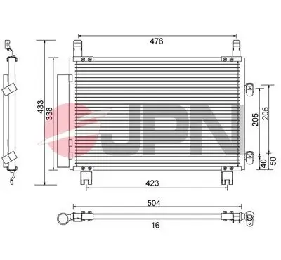 Kondensator, Klimaanlage JPN 60C9133-JPN