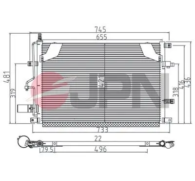 Kondensator, Klimaanlage JPN 60C9146-JPN