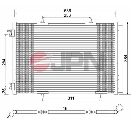 Kondensator, Klimaanlage JPN 60C9124-JPN
