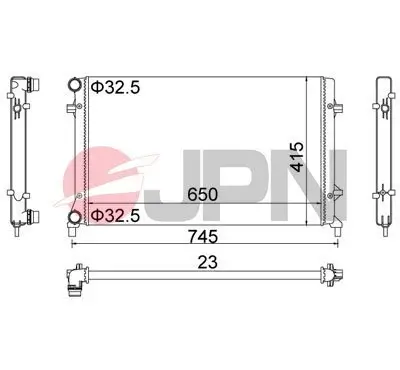 Kühler, Motorkühlung JPN 60C9058-JPN