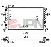 Kühler, Motorkühlung JPN 60C9028-JPN