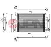 Kondensator, Klimaanlage JPN 60C9145-JPN