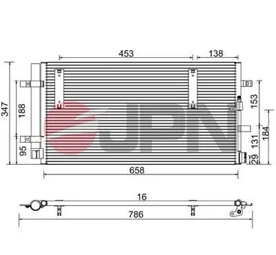 Kondensator, Klimaanlage JPN 60C9077-JPN