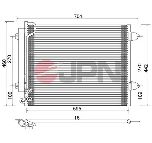 Kondensator, Klimaanlage JPN 60C9141-JPN