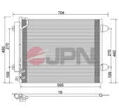 Kondensator, Klimaanlage JPN 60C9141-JPN