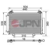 Kondensator, Klimaanlage JPN 60C9135-JPN