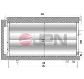 Kondensator, Klimaanlage JPN 60C9132-JPN