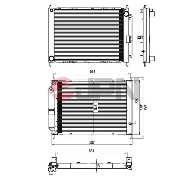 Kühler, Motorkühlung JPN 60C9048-JPN