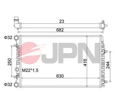 Kühler, Motorkühlung JPN 60C9056-JPN