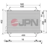 Kondensator, Klimaanlage JPN 60C9092-JPN