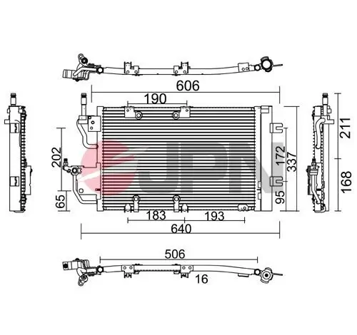 Kondensator, Klimaanlage JPN 60C9117-JPN