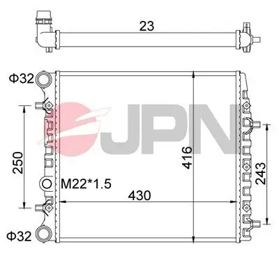 Kühler, Motorkühlung JPN 60C9057-JPN