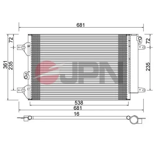 Kondensator, Klimaanlage JPN 60C9138-JPN