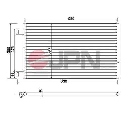 Kondensator, Klimaanlage JPN 60C9129-JPN