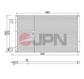 Kondensator, Klimaanlage JPN 60C9129-JPN