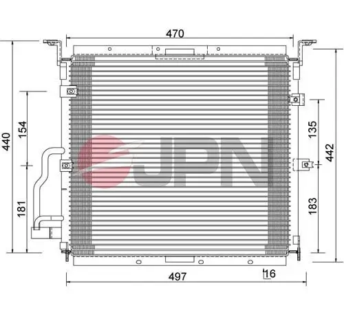 Kondensator, Klimaanlage JPN 60C9081-JPN