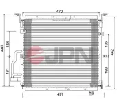 Kondensator, Klimaanlage JPN 60C9081-JPN