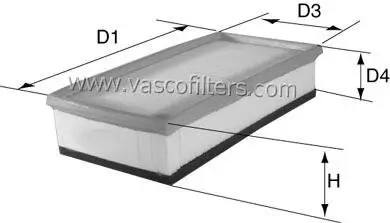 Luftfilter DAVID VASCO A298 Bild Luftfilter DAVID VASCO A298