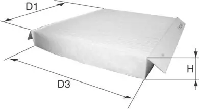 Filter, Innenraumluft beifahrerseitig Motorraum DAVID VASCO O131 Bild Filter, Innenraumluft beifahrerseitig Motorraum DAVID VASCO O131