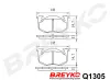 Bremsbelagsatz, Scheibenbremse Hinterachse DAVID VASCO Q1305 Bild Bremsbelagsatz, Scheibenbremse Hinterachse DAVID VASCO Q1305