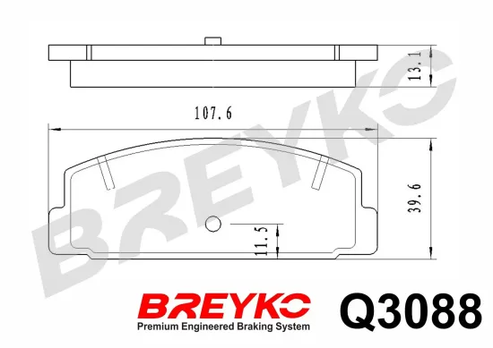 Bremsbelagsatz, Scheibenbremse Hinterachse DAVID VASCO Q3088 Bild Bremsbelagsatz, Scheibenbremse Hinterachse DAVID VASCO Q3088