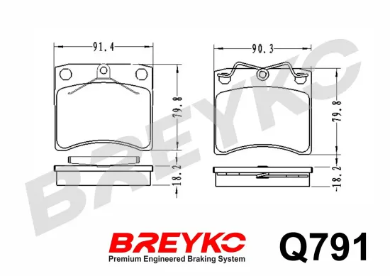Bremsbelagsatz, Scheibenbremse Vorderachse DAVID VASCO Q791 Bild Bremsbelagsatz, Scheibenbremse Vorderachse DAVID VASCO Q791