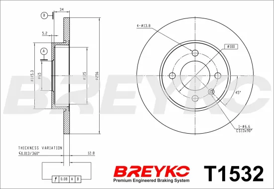 Bremsscheibe Vorderachse DAVID VASCO T1532 Bild Bremsscheibe Vorderachse DAVID VASCO T1532