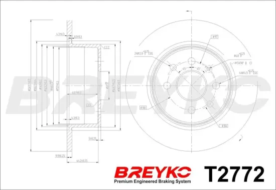Bremsscheibe Hinterachse DAVID VASCO T2772 Bild Bremsscheibe Hinterachse DAVID VASCO T2772