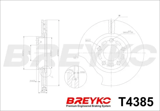 Bremsscheibe Vorderachse DAVID VASCO T4385 Bild Bremsscheibe Vorderachse DAVID VASCO T4385