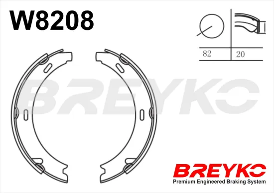 Bremsbackensatz Hinterachse DAVID VASCO W8208 Bild Bremsbackensatz Hinterachse DAVID VASCO W8208