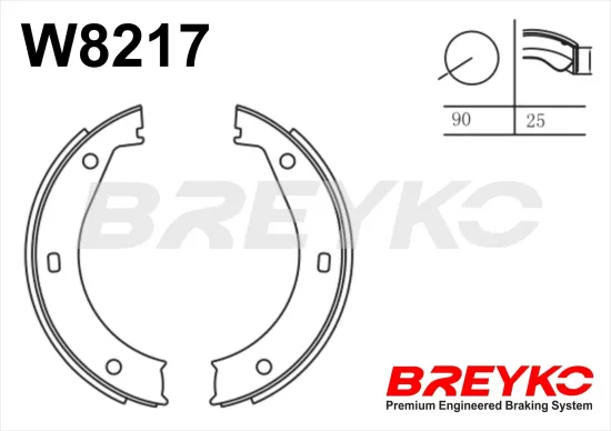 Bremsbackensatz Hinterachse DAVID VASCO W8217 Bild Bremsbackensatz Hinterachse DAVID VASCO W8217