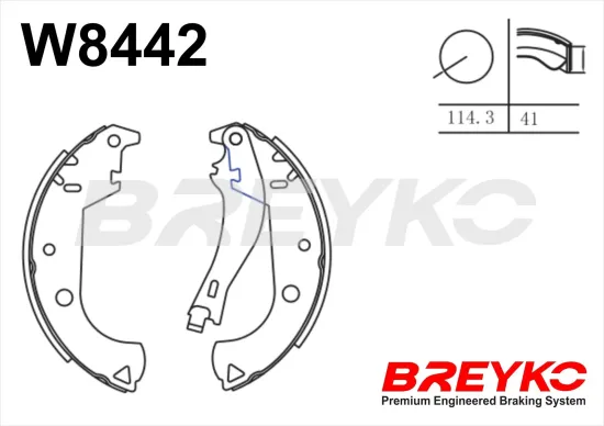 Bremsbackensatz Hinterachse DAVID VASCO W8442 Bild Bremsbackensatz Hinterachse DAVID VASCO W8442